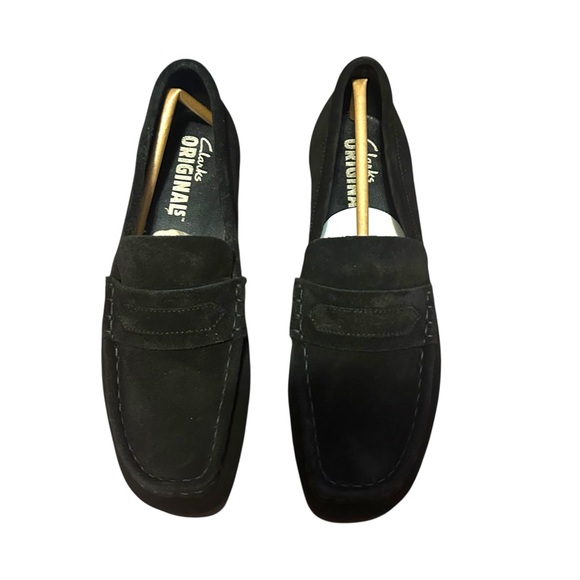 Clark’s 9 wallabee loafer edition black suede chunky crepe sole classic indie